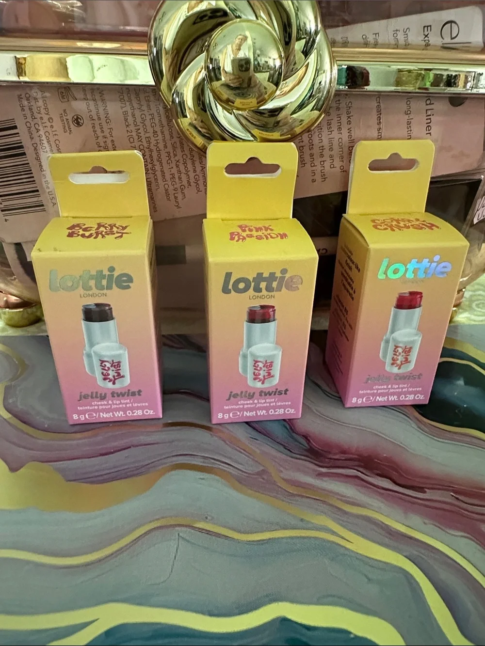Lottie London 3 Shade Set Jelly Twist Watercolor Lip & Cheek Tint NIB